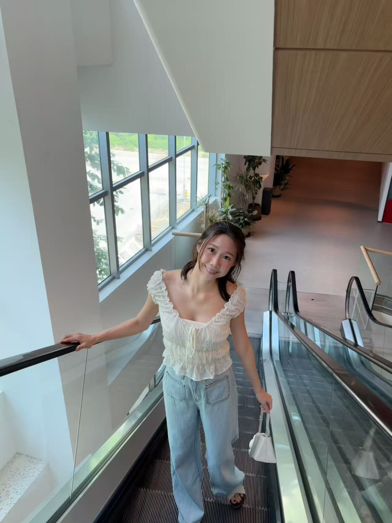 靚靚暗花小 V 背心 top