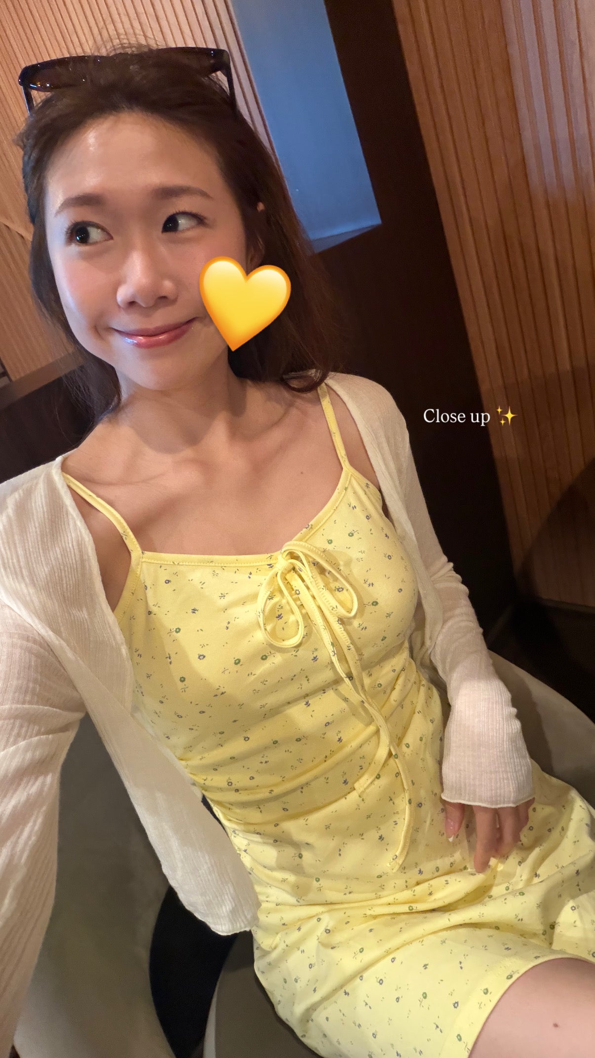 可愛小碎花吊帶餃子胸短裙仔