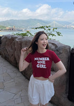 NUMBER ONE GIRL Tee (Rosie同款）【4色入】