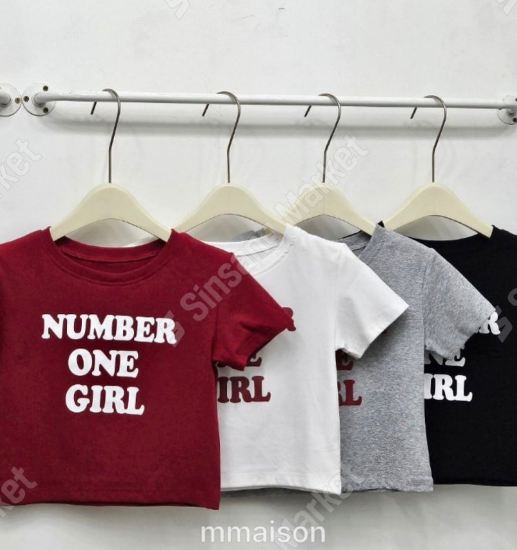 NUMBER ONE GIRL Tee (Rosie同款）【4色入】