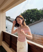 夏日活潑一字膊 【5色入】